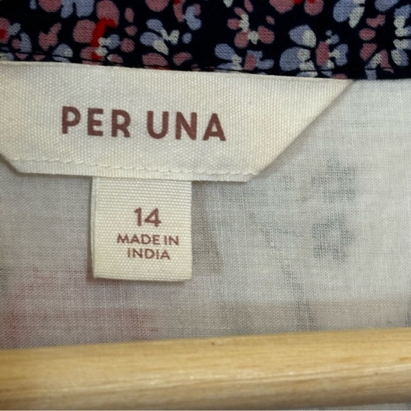 Per Una Marks and Spencer US10 Lightweight Cotton Floral Peasant Blouse - Picture 11 of 14